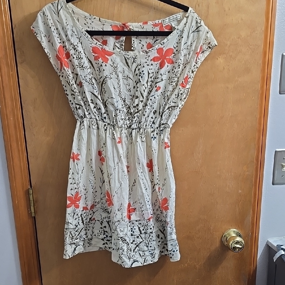 Heritage White and Orange Dolman Sleeve Tunic